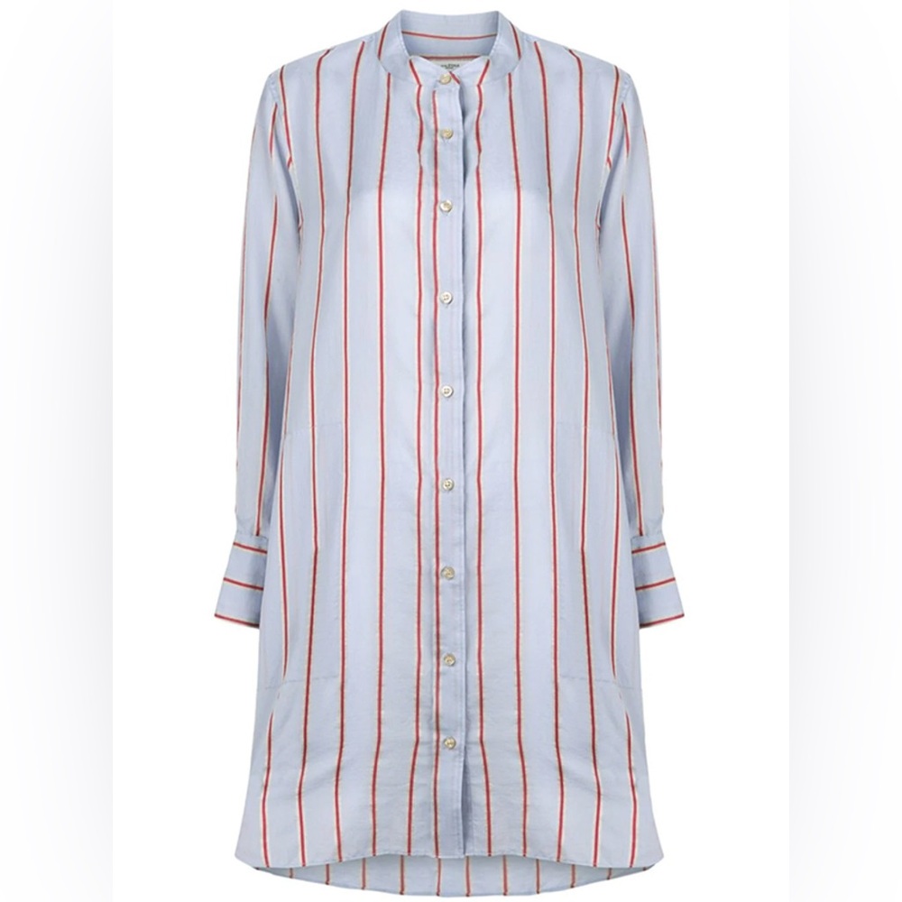 Isabel Marant Etoile Yucca Button Down Shirt / Dress Blue - Size 8/38 - Picture 4 of 8